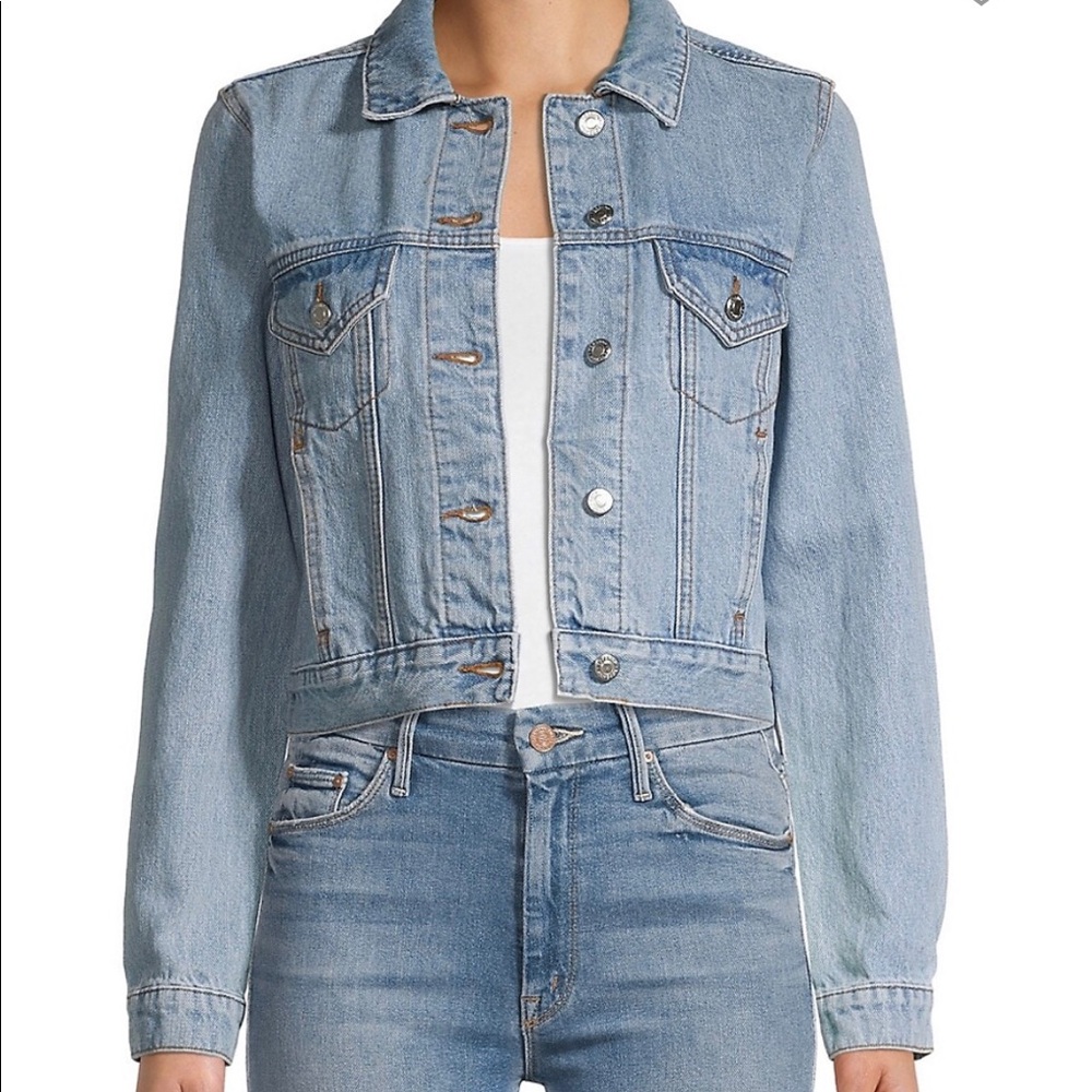 TOPSHOP Mid Stone Oversized Denim Jacket